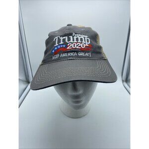 Trump 2020 Gray Tan Cap Trucker Hat Snap-back Summer